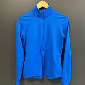 Nike Women's Bright Blue Half-Zip Long Sleeve Top